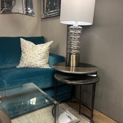 METAL SET OF 2 ROUND SIDE TABLES