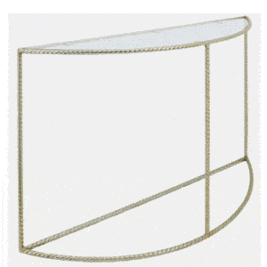 30″ ROPE CONSOLE TABLE, GOLD