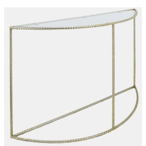 30″ ROPE CONSOLE TABLE, GOLD