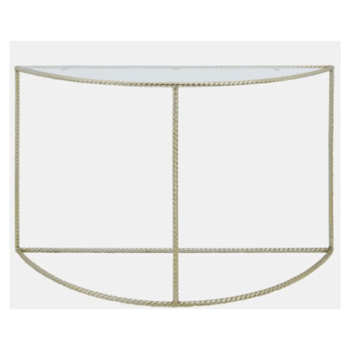 30″ ROPE CONSOLE TABLE, GOLD