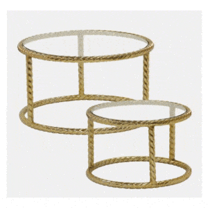 ROPE SIDE TABLES, SET OF 2