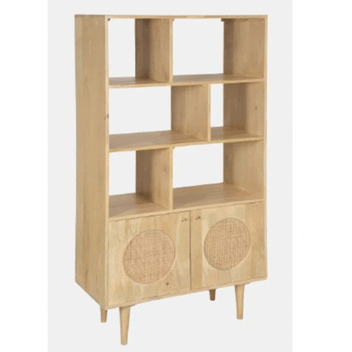 63″ MULTI SHELVES WITH BOTTOM CABINET, NAT KD