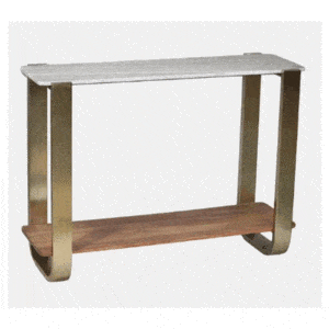 31″ MARBLE TOP CONSOLE, GOLD KD