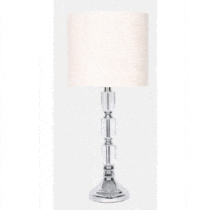 26″ CRYSTAL CANDLESTICK TABLE LAMP