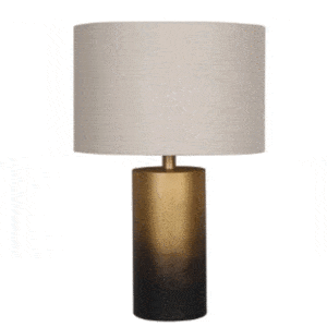 22″ OMBRE TABLE LAMP, BLACK/GOLD