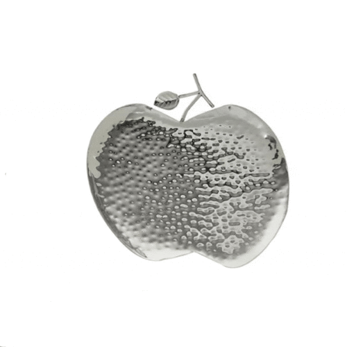 13″ SILVER METAL FRUIT APPLE TRAY