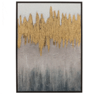 HANDPAINTED ABSTRACT CANVAS WITH GOLD FOIL