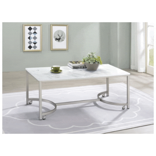 LEONA FAUX MARBLE COFFEE TABLE