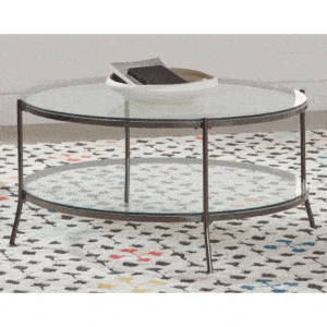 LAURIE GLASS TOP COFFEE TABLE