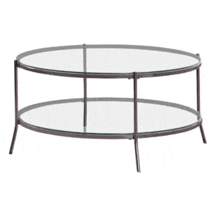 LAURIE GLASS TOP COFFEE TABLE