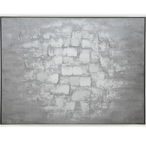 HANDPAINTED ABSTRACT CANVAS, GRAY