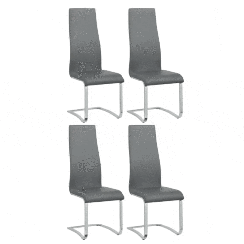 MONTCLAIR UPHOLSTERED HIGH BACK CHAIR,  GREY, SET OF 4