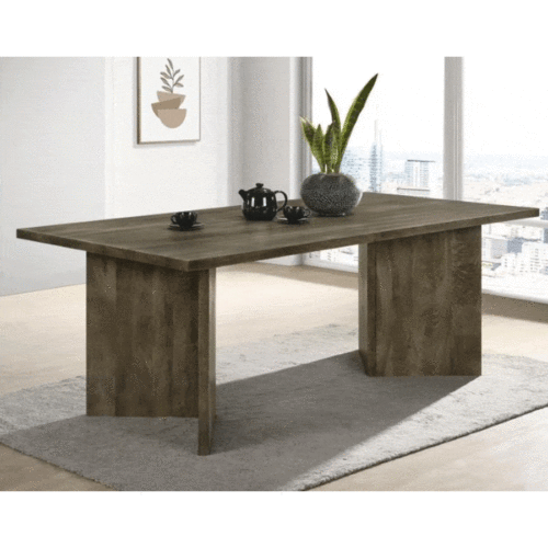 TYLER RECTANGULAR DOUBLE V LEG DINING TABLE