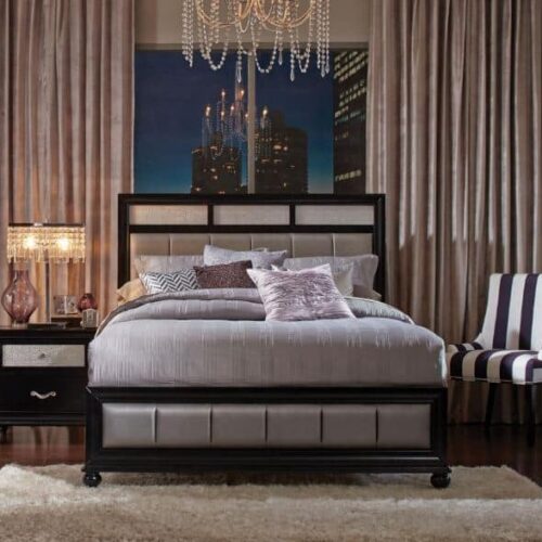 BARZINI EASTERN KING UPHOLSTED BED