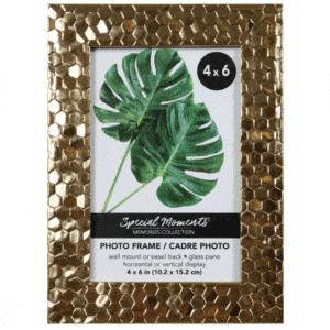 GOLD HONEYCOMB PICTURE FRAME, 4×6