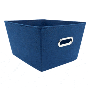 MEDIUM NAVY TOTE BOX WITH GROMMETS