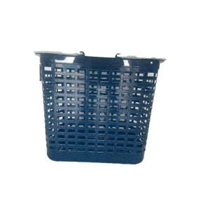TALL BASKET WITH HANDLES, NAVY BLUE