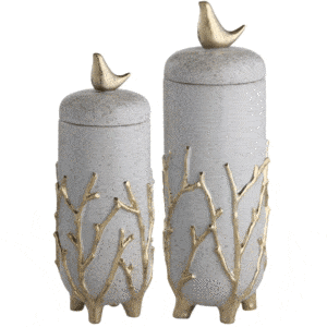 BRANCHES URN WITH LIDS