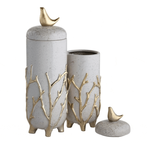 BRANCHES URN WITH LIDS