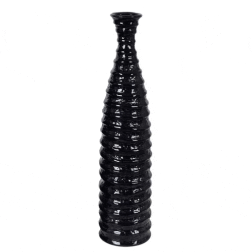 MEDIUM BLACK HAWK VASE