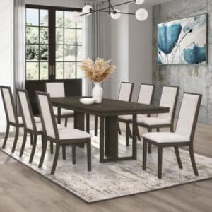 KELLY UPHOLSTERED SOLID BACK DINING SIDE CHAIR, SET OF 2