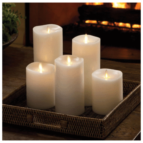 LIGHTLI MOVING FLAME INDOOR PILLAR 3.5″ x 5″