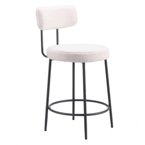 BLANCA COUNTER STOOL, IVORY, SET OF 2