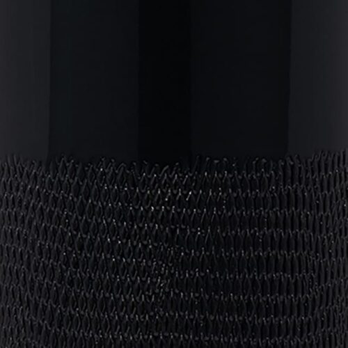 18″ ROUND GROOVED VASE, BLACK