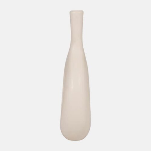 12″ CURVED OPEN CUT OUT VASE, COTTON