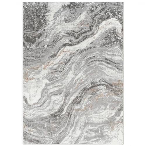 ALLEGRO,  LIGHT GRAY SWIRL – 6’7″ x 9′