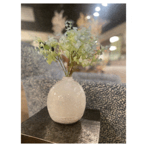 6″ VASE WITH BOTTOM TEXTURE, IVORY