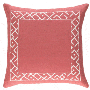 ETHIOPIA PILLOW WITH DOWN INSERT, BRICK RED
