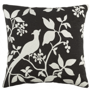 KINGDOM PILLOW WITH DOWN INSERT, BLACK