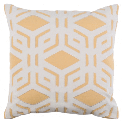 MILLBROOK PILLOW WITH DOWN INSERT, MUSTARD