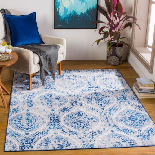 CESAR RUG, BLUE  5’3 X7′