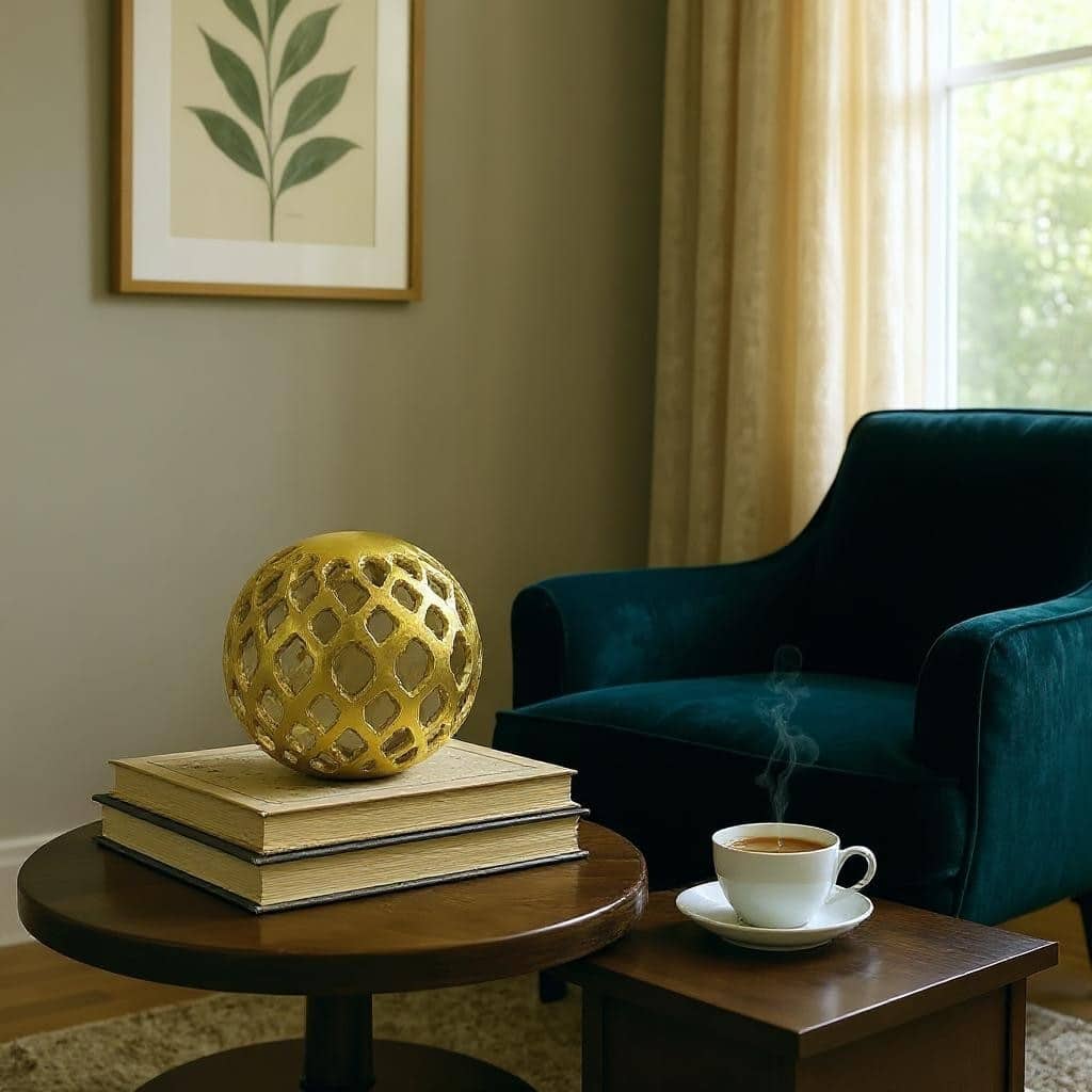 8" GOLD METAL CUT-OUT ORB - Image 2