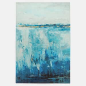 ABSTRACT HAND EMBELLISHED BLUE CANVAS PRINT