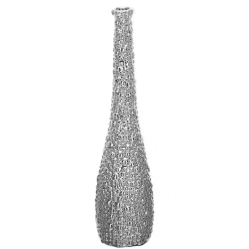 SILVER CERAMIC GLAM VASE II