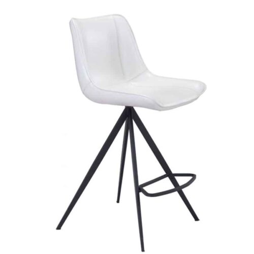 AKI COUNTER STOOL WHITE & BLACK, SET OF 2