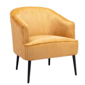 YELLOW VELVET ACCENT CHAIR