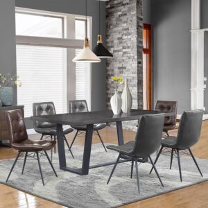 AIKEN UPHOLSTERED DINING SIDE CHAIR, CHARCOAL, SET OF 4