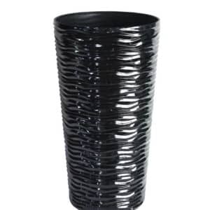 HAVASU BLACK WAVE OUTDOOR PLANTER, MED