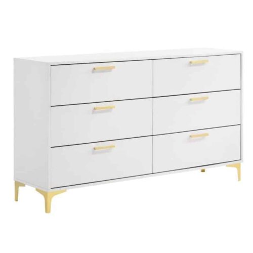 KENDALL 6 DRAWER DRESSER, WHITE