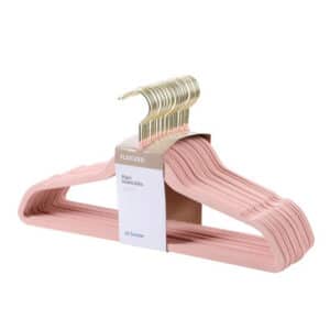 25 PACK PINK VELVET HANGERS