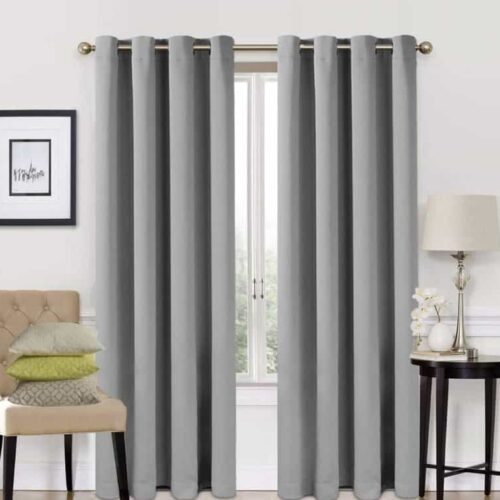 ESKIMO GREY BLACK OUT DRAPERY, 52×95