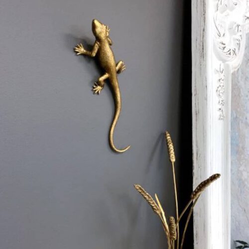 GOLDEN LIZARD WALL DECOR