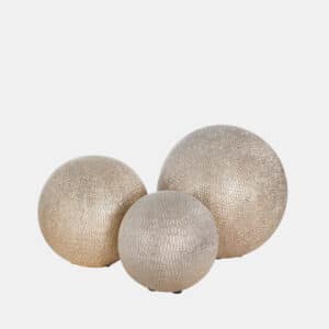 CERAMIC CHAMPAGNE ORBS, SET OF 3