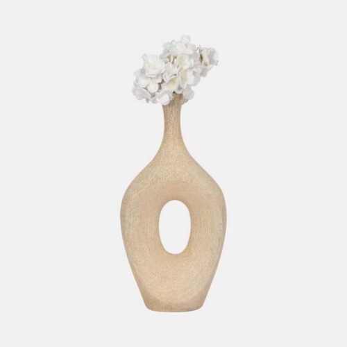 19″ BEADED OPEN CUT CHAMPAGNE VASE