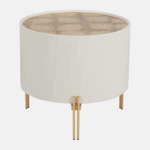 24″ GOLD LEAF TOP SIDE TABLE