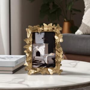 4×6 BUTTERFLIES PHOTO FRAME, GOLD